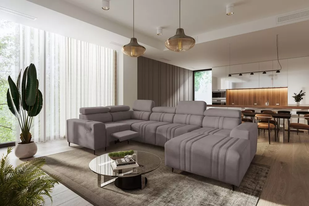 Dīvāns Fabrizio 4 Mix Standard · Bēšs · 202 × 340 × 84 cm