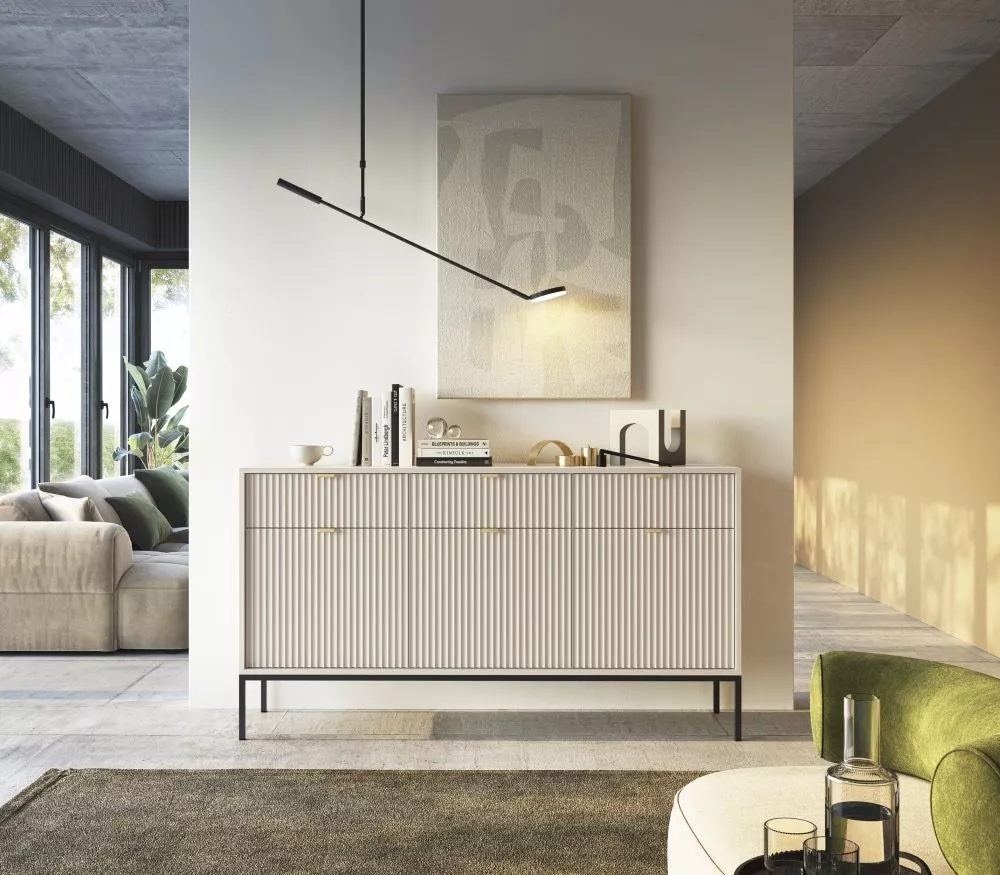 Kumode Nova KSZ-154 · Gaiši bēšs · 154 × 39 × 83 cm