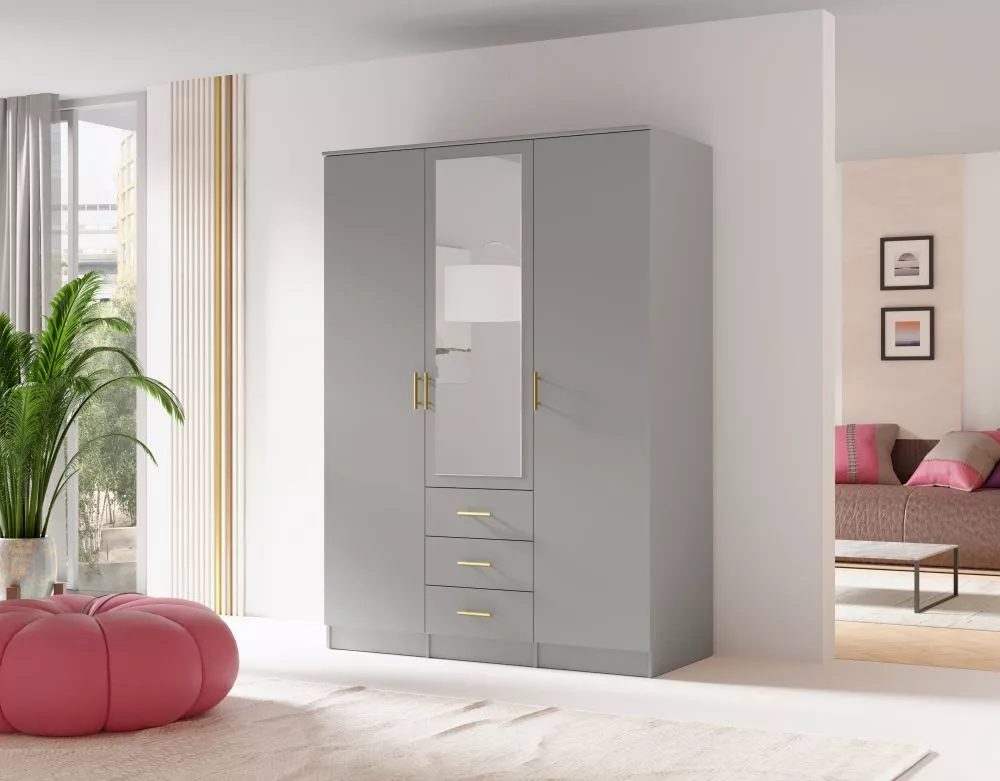 Skapis Wardrobe · Pelēks · 150 × 64 × 210 cm