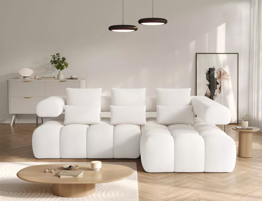 Dīvāns Levvi Standard · Balts krēms · 184 × 260 × 102 cm