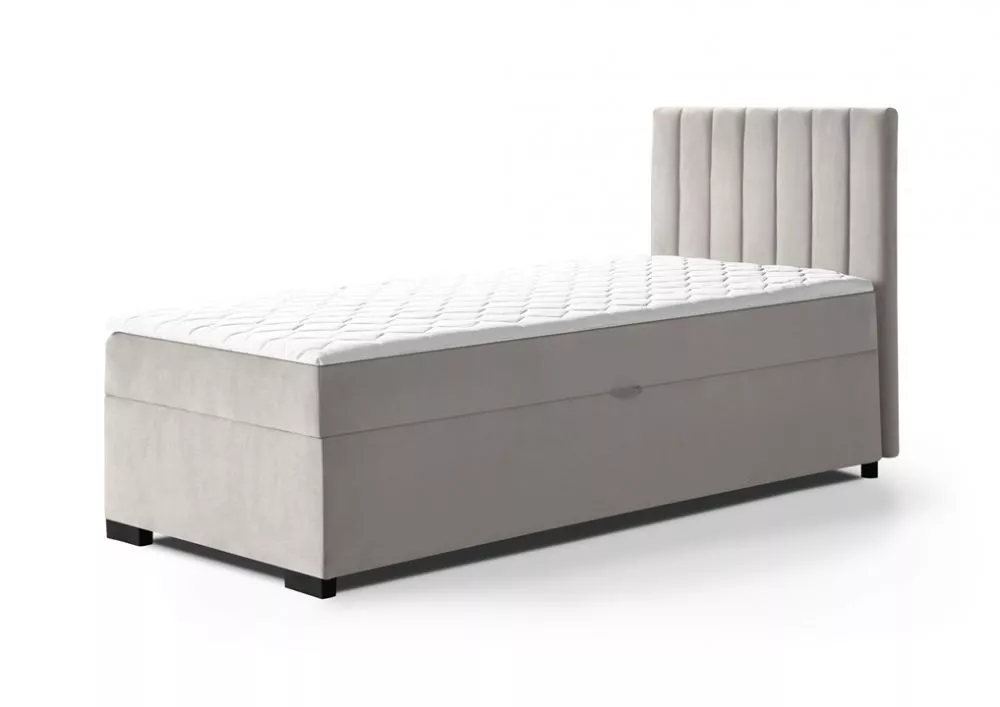 Gulta Eryk 90x200 Boxspring Standard Guļamvietas platums: 90 cm, Guļamvietas garums: 200 cm, · Bēšs · 94 × 207 × 105 cm