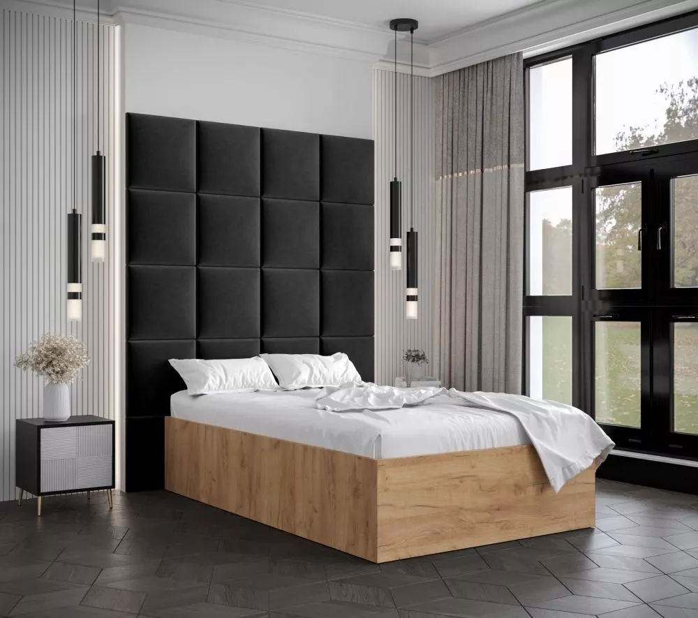 Gulta Bella 3 ar stelāžu Guļamvietas platums: 120 cm, Korpusa krāsa: ozols kraft zelts, Guļamvietas garums: 200 cm, stel