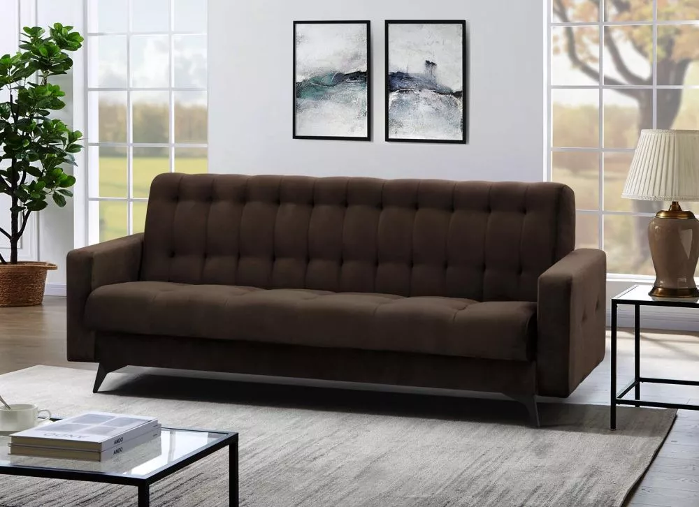 Dīvāns Gemma Standard · Brūns · 93 × 220 × 89 cm