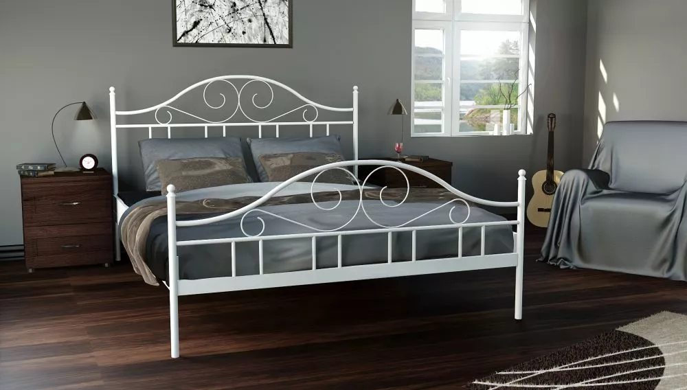 Gulta Antic ar stelāžu Guļamvietas platums: 90 cm, Guļamvietas garums: 200 cm, · Balts · 97 × 206 × 96 cm