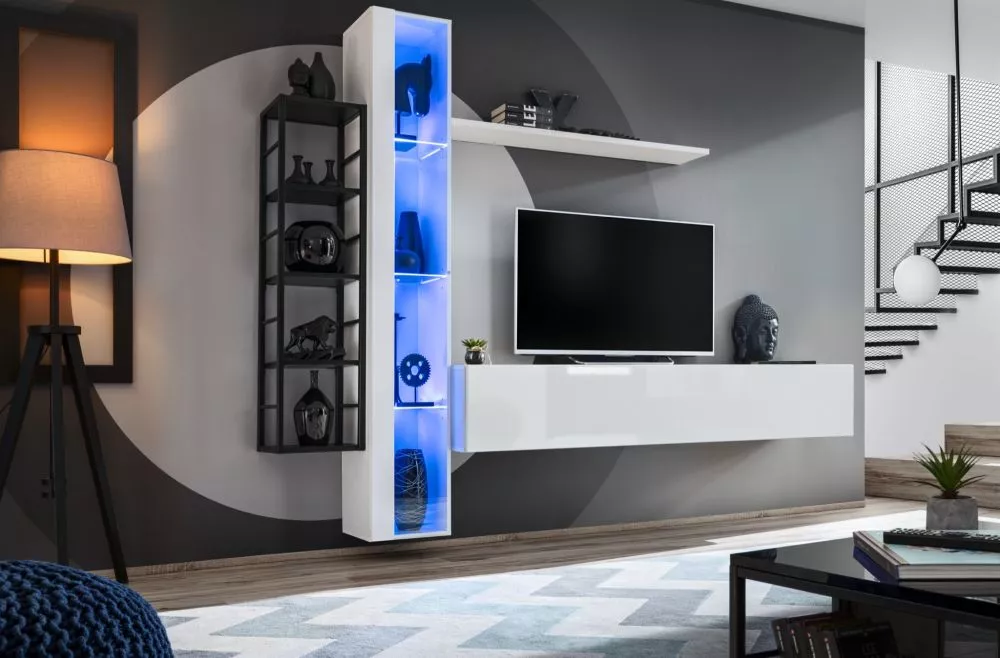 Sekcija Switch M7 · Balts · 240 × 40 × 180 cm