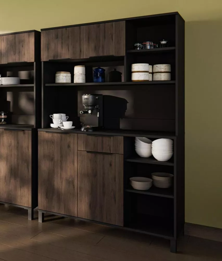 Sekcija Monza Buffet 120 Korpusa krāsa: melns, · 119 × 40 × 177 cm