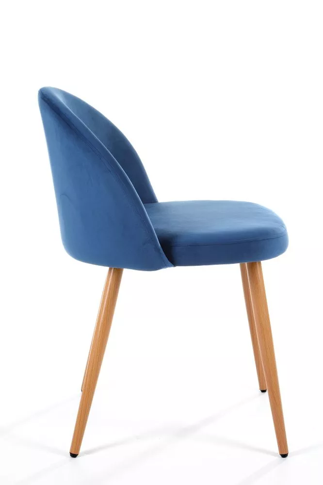 Krēsls SJ.075 Velvet · Zils · 76 × 53 × 55 cm