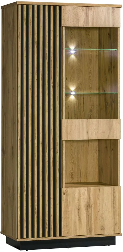 Sekcija Lamelo LA3 ar LED Korpusa krāsa: ozols votāns, · 90 × 40 × 193.6 cm