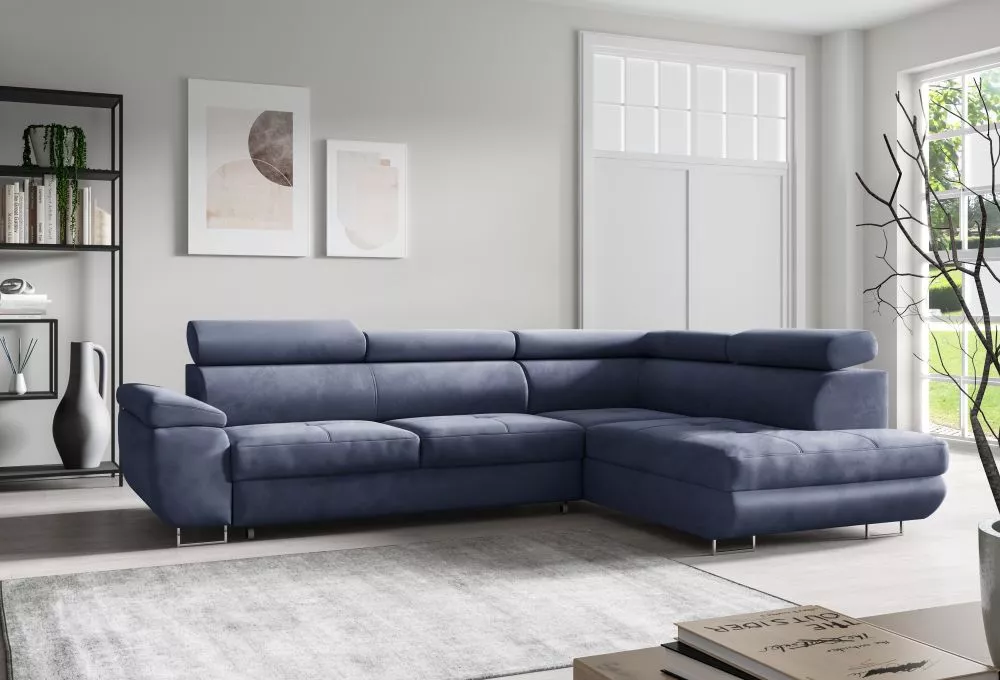Dīvāns Mona Corner standard · Tumši pelēks · 201 × 279 × 83 cm