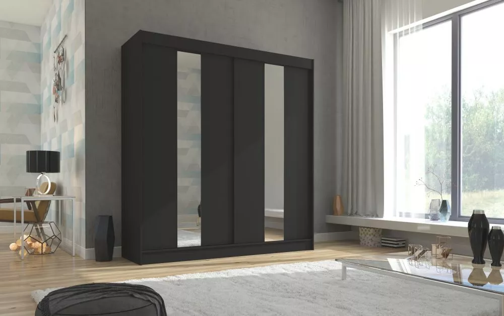 Skapis Balton · Melna · 200 × 61 × 215 cm