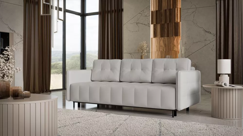 Dīvāns Dello Premium standard · Gaiši pelēks · 101 × 221 × 88 cm