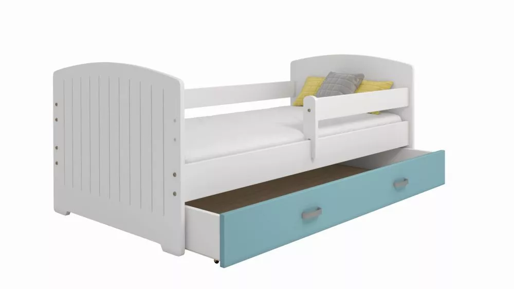 Bērnu gulta Miki B5 ar stelāžu Guļamvietas platums: 80 cm, Guļamvietas garums: 160 cm, · 85 × 164 × 65 cm