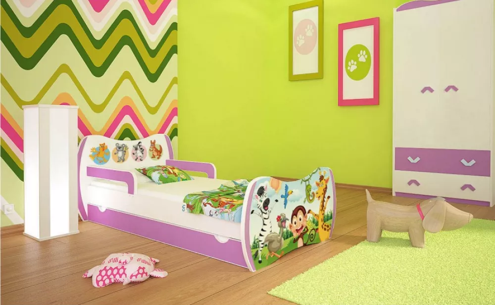 Bērnu gulta Dream L06 180x90 DM06 ar stelāžu Guļamvietas platums: 90 cm, Guļamvietas garums: 180 cm, · 114 × 184 × 71 cm