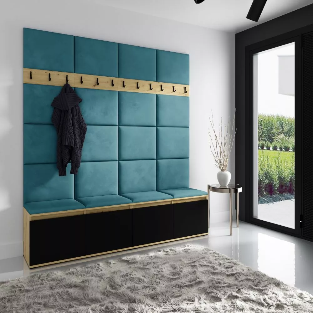 Apavu plaukts Emi 4 Trinity Korpusa krāsa: ozols artisan + melns, · 200 × 225 × 40 cm