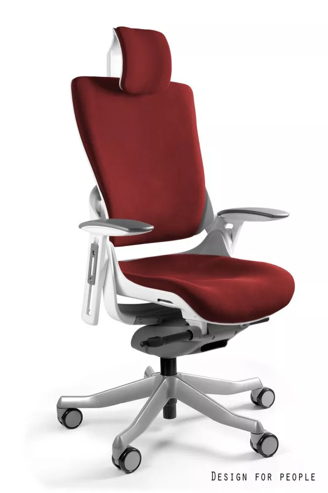 Datorkrēsls Wau 2 White T Sēdvietas platums: 47 cm, · Sarkans · 69 × 52 × 117 cm