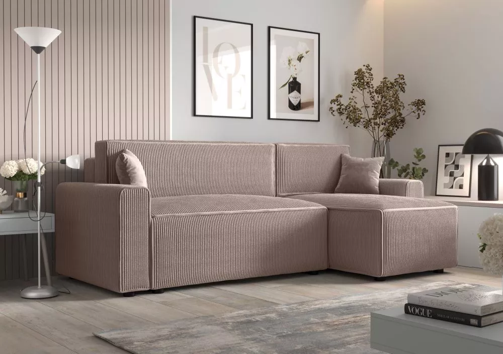 Dīvāns Mira L Bis Standard · Kapučino · 140 × 231 × 90 cm