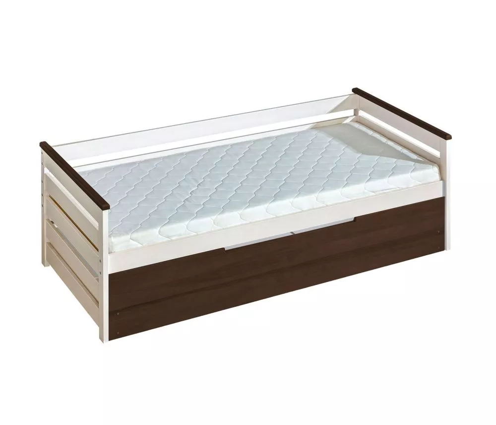 Gulta Alan AL1+AL2 ar stelāžu Guļamvietas platums: 90 cm, Korpusa krāsa: balināta priede, Guļamvietas garums: 200 cm, · 