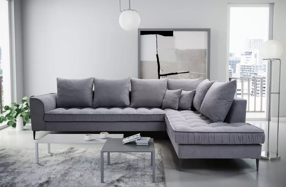 Dīvāns Lena Premium Standard · Pelēks · 227 × 306 × 80 cm