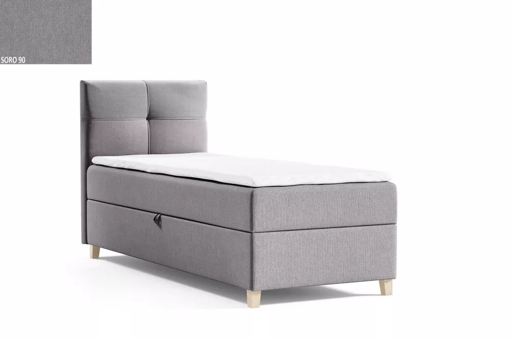 Gulta Candee L Mini Boxspring Standard Guļamvietas platums: 70 cm, Guļamvietas garums: 200 cm, · Pelēks · 73 × 206 × 106