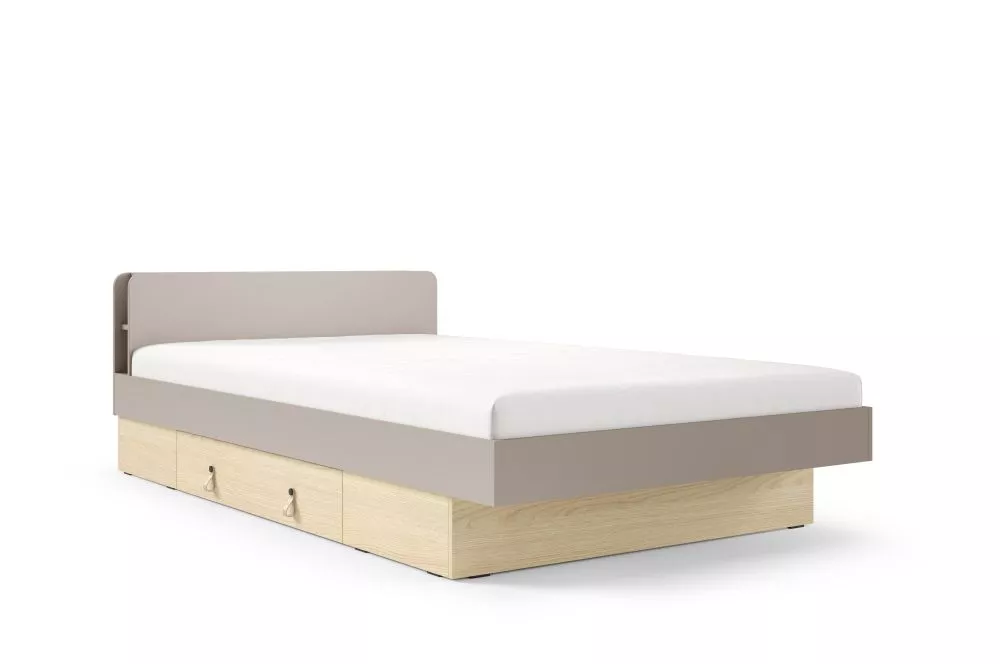Gulta Salerno SA19L Guļamvietas platums: 120 cm, Korpusa krāsa: porcini, Guļamvietas garums: 200 cm, · 124 × 218 × 67 cm