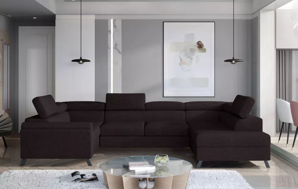 Dīvāns Escada standard · Brūns · 200 × 336 × 76 cm