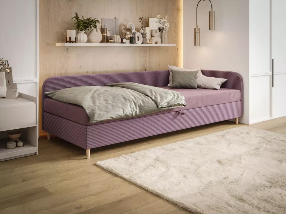Gulta Miko Comfort Standard Guļamvietas platums: 90 cm, Guļamvietas garums: 200 cm, · Violets · 95 × 203 × 75 cm