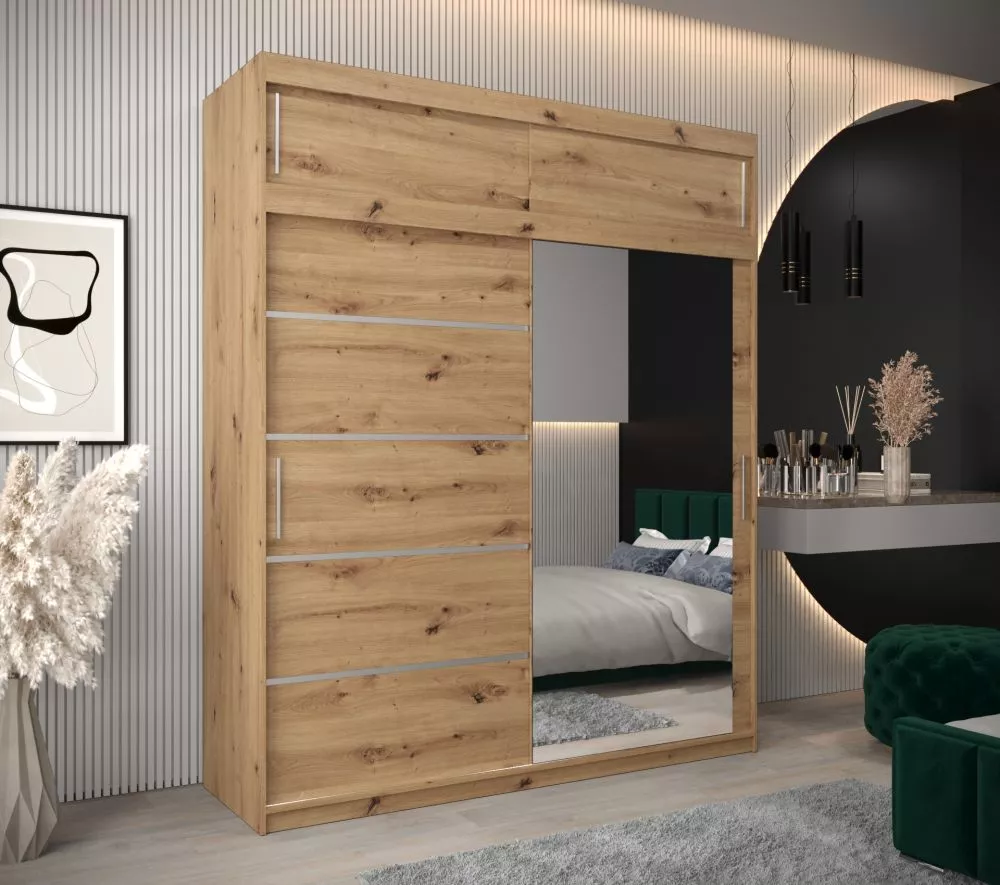 Skapis Verona 2 Premium · Ozols artisan · 200 × 62 × 240 cm