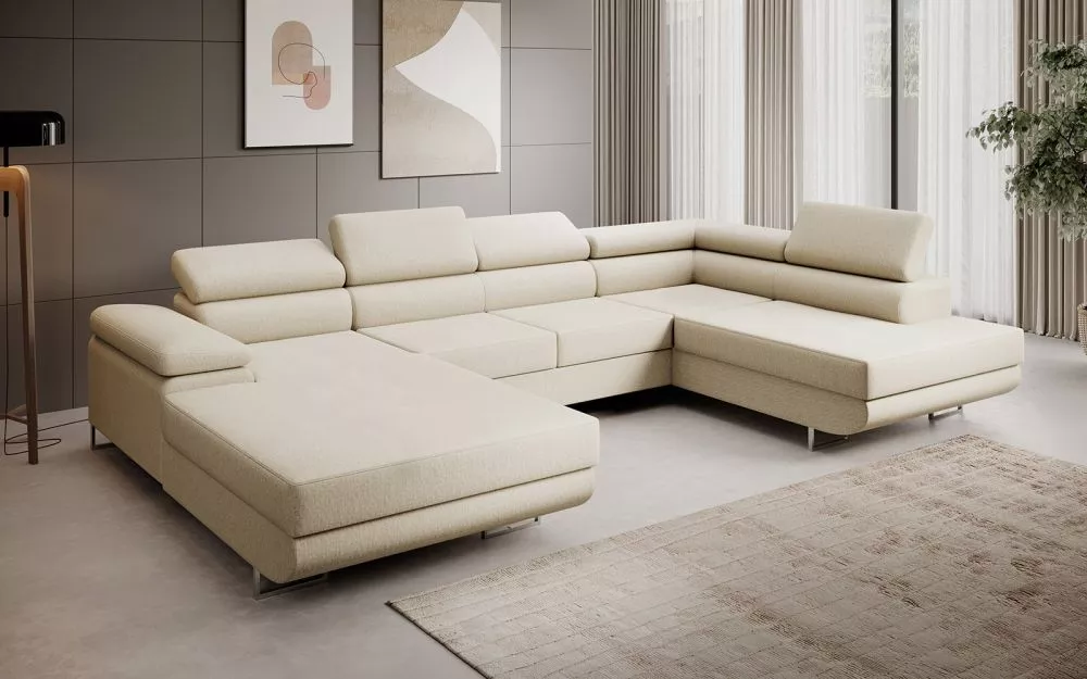 Dīvāns Corner 274 U standard · Krēma · 203 × 347 × 90 cm
