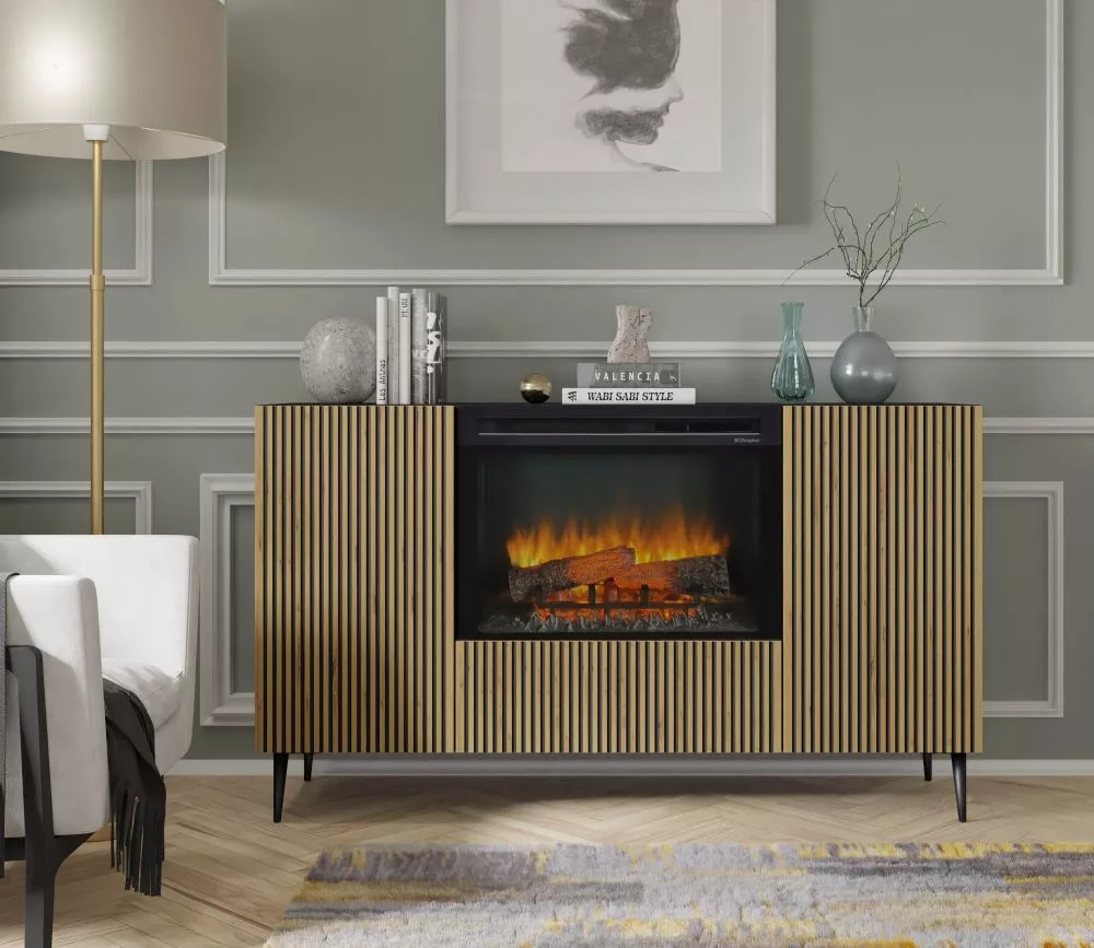 Kumode Ravenna F 2D1K ar kamīnu · 147 × 41.8 × 85.5 cm