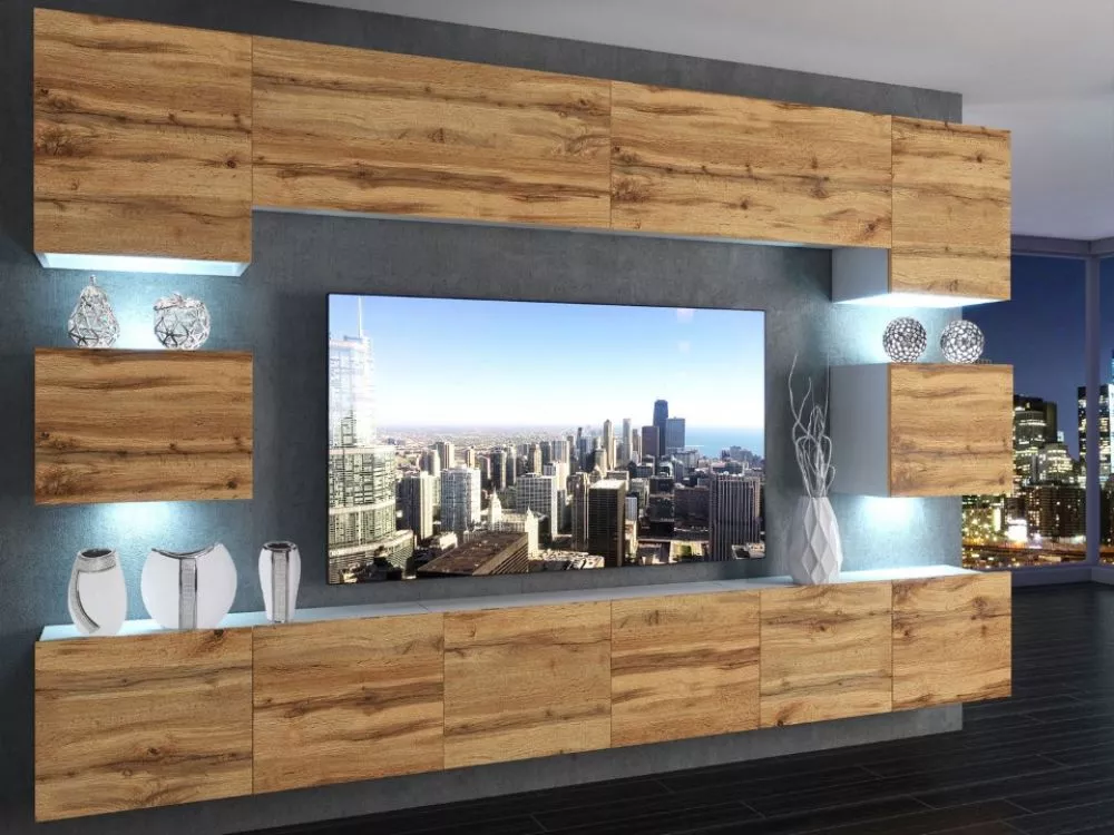Sekcija Imperium 3 ar LED Korpusa krāsa: balts, · 300 × 36 cm