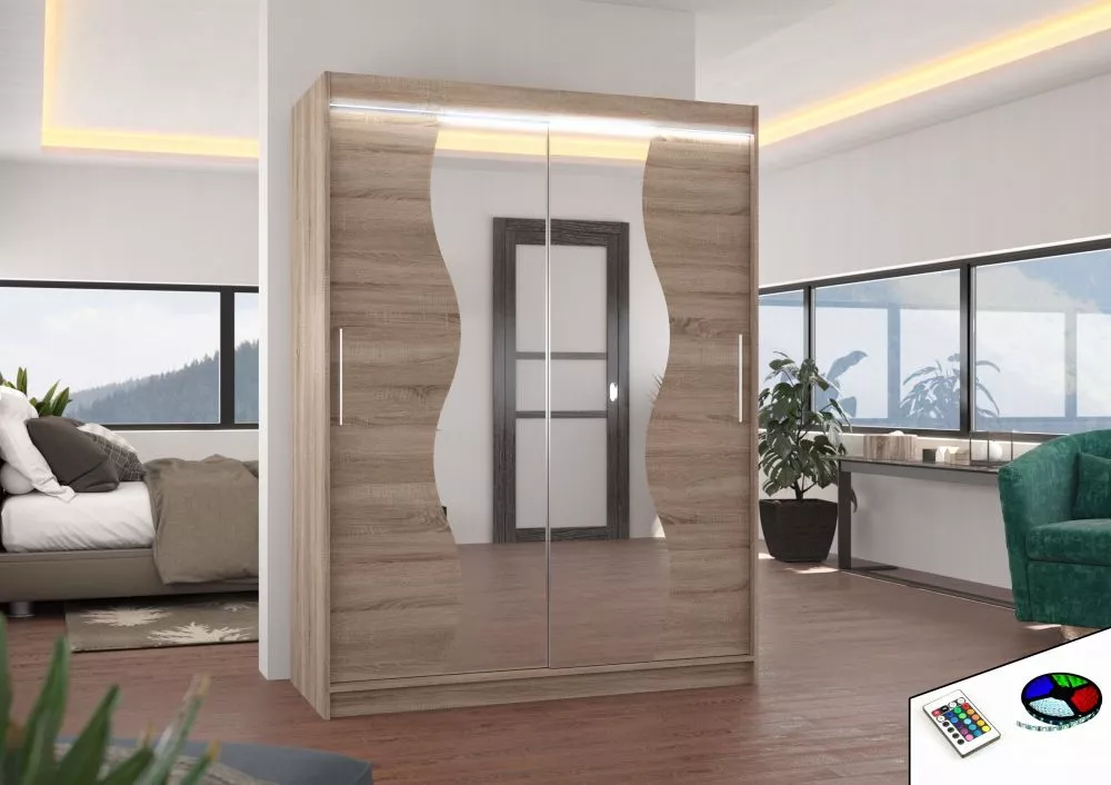 Skapis Renzo ar LED · Trifele · 150 × 58 × 200 cm