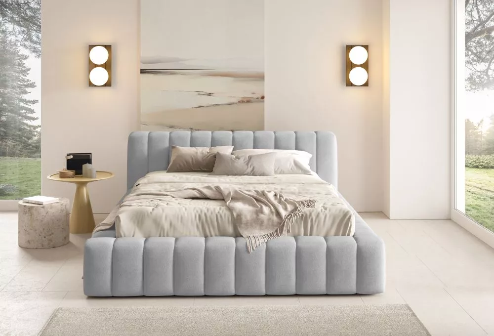 Gulta Gino ar stelāžu Guļamvietas platums: 160 cm, Guļamvietas garums: 200 cm, · Pelēks · 200 × 245 × 87 cm