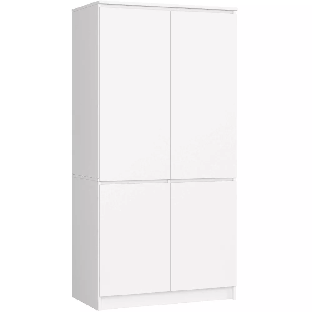 Skapis S904D · Balts · 90 × 50 × 180 cm