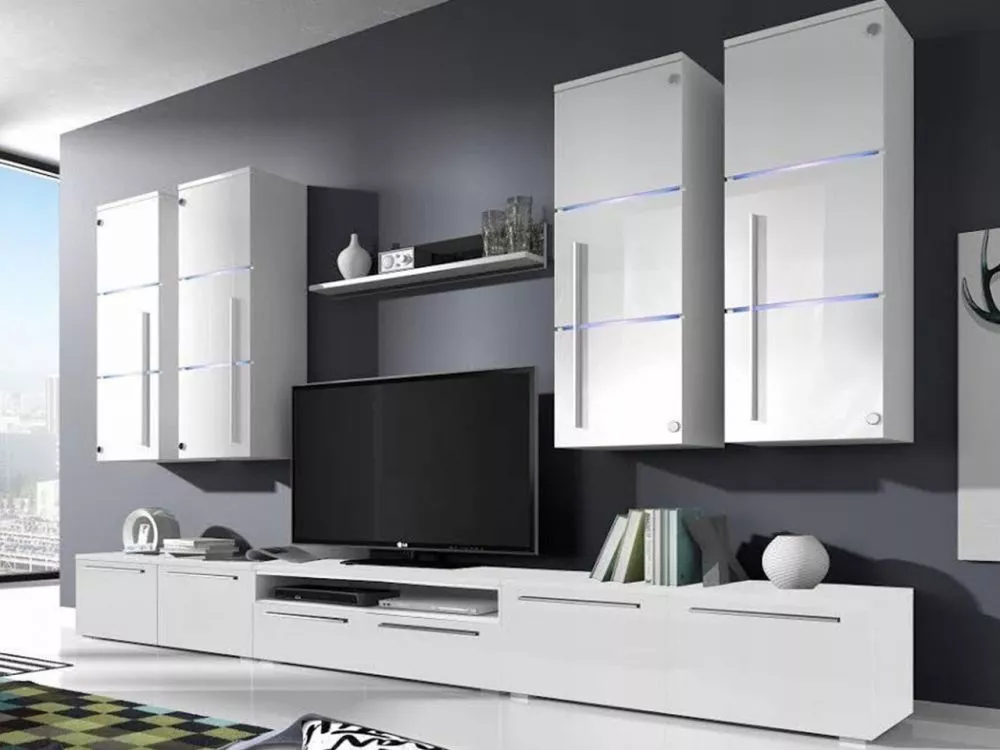 Sekcija Bari M ar LED Korpusa krāsa: balts, · 300 × 45.5 cm