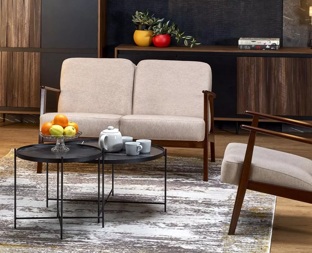 Dīvāns Milano 2S Standard · Bēšs · 77 × 120 × 77 cm