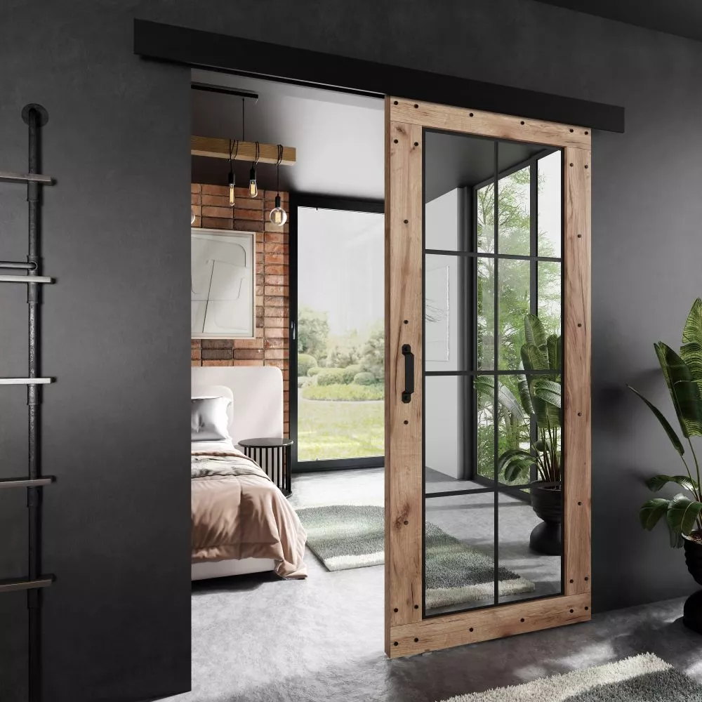 Bīdāmās durvis Adio M-6 · Ozols craft zelts · 76 × 205 cm
