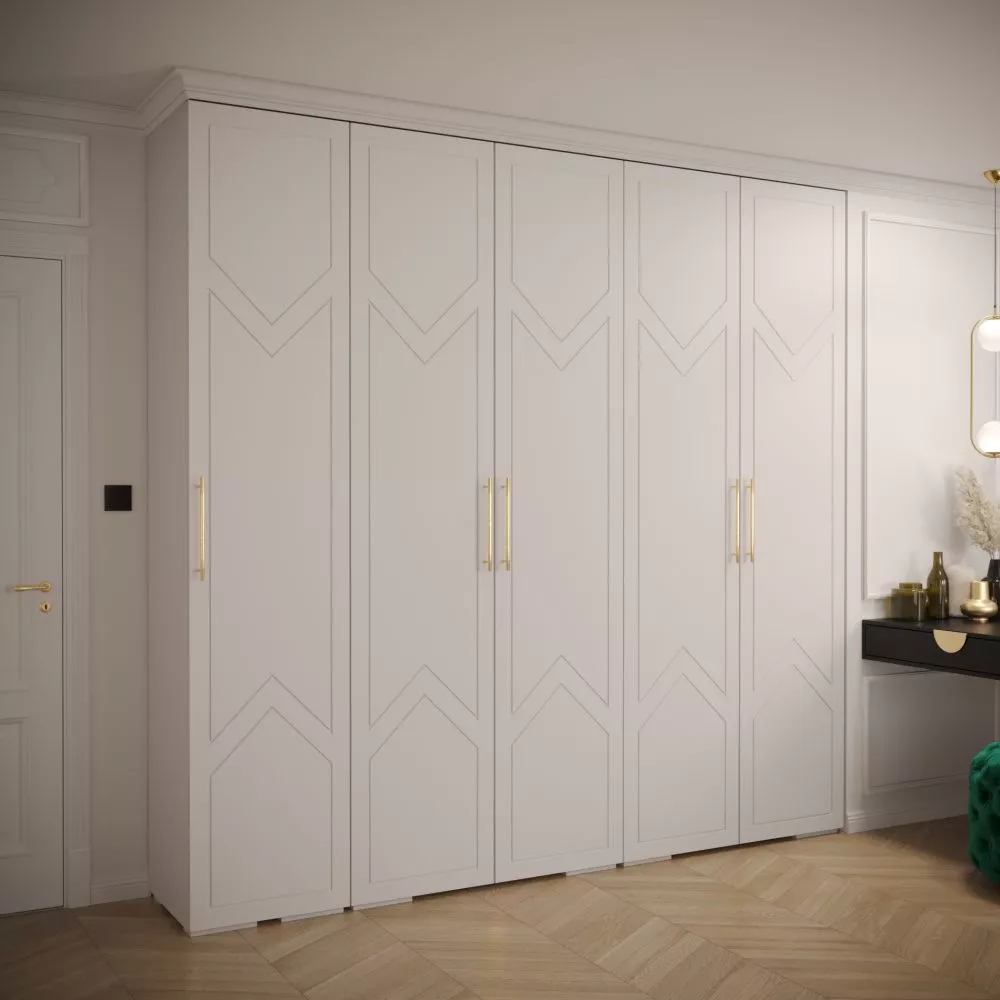 Skapis Manhattan Ryfel 8 · Balts · 250 × 47 × 236.7 cm