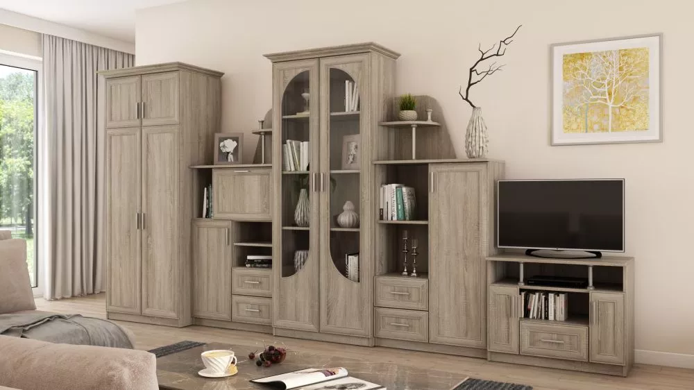 Sekcija Texas + SZ + RTV · Ozols sonoma · 400 × 50 × 205 cm