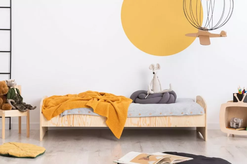 Bērnu gulta Kiki 11 ar stelāžu Guļamvietas platums: 80 cm, Guļamvietas garums: 180 cm, · Priede · 83 × 183 × 80 cm