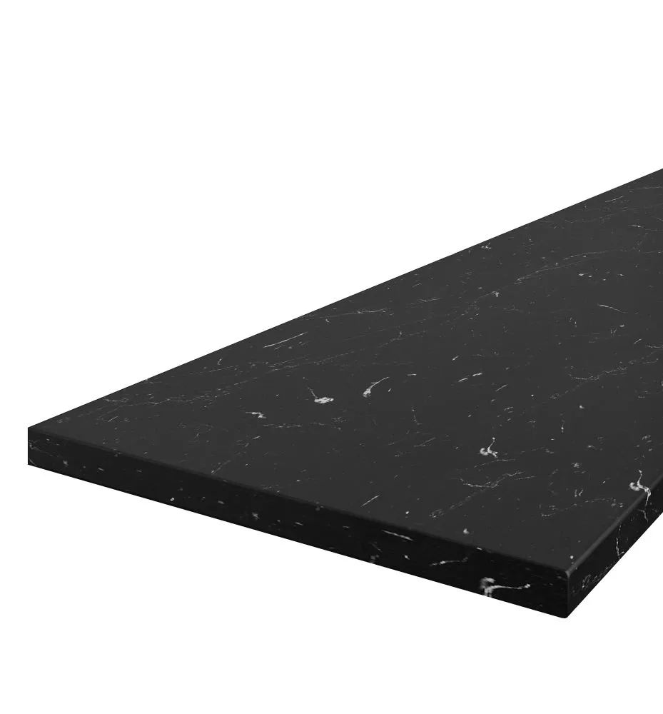 Darba virsma Encimera 120 3.8 · Marmora melns · 140 × 120 cm