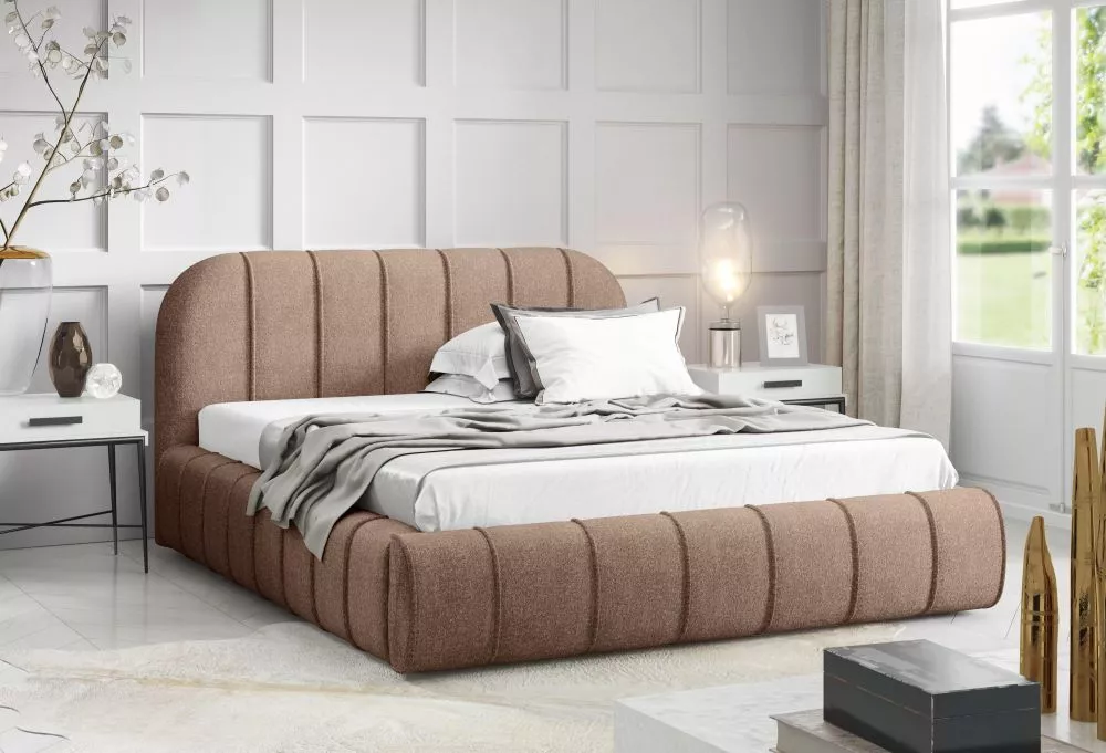 Gulta Rivano standard ar stelāžu Guļamvietas platums: 120 cm, Guļamvietas garums: 200 cm, stelāžas tips: metāla, · Brūns