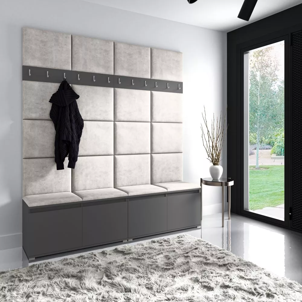 Apavu plaukts Emi 4 Trinity Korpusa krāsa: grafīts, · 200 × 225 × 40 cm