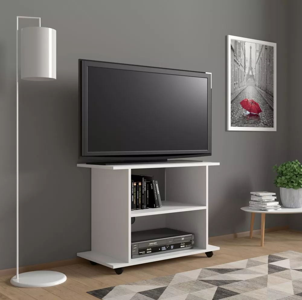 TV tumba Yogi · Balts · 80 × 40.2 × 60 cm