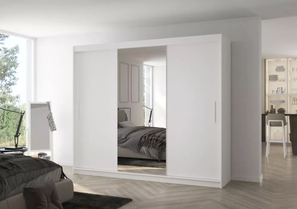 Skapis Denis Classic · Balts · 250 × 58 × 215 cm