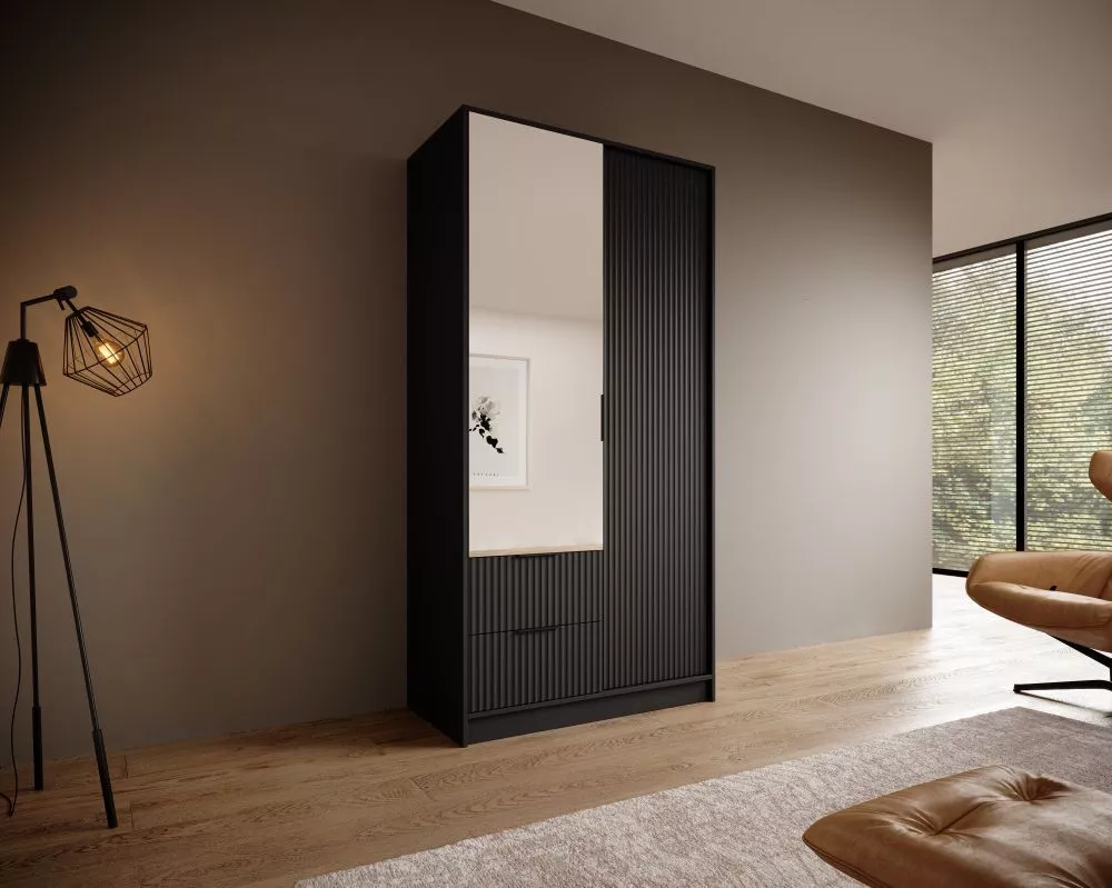 Skapis Norel · Melns · 102 × 51 × 200 cm
