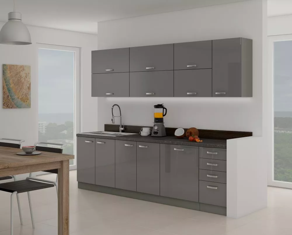 Virtuves komplekts Grey 2 Materiāls : MDF plātne, · Pelēks