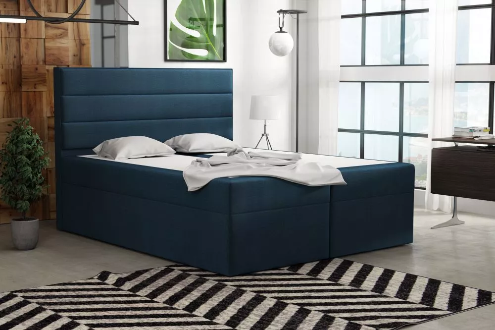 Gulta Ilmo Standard Guļamvietas platums: 160 cm, Guļamvietas garums: 200 cm, · Zils · 162 × 210 × 120 cm
