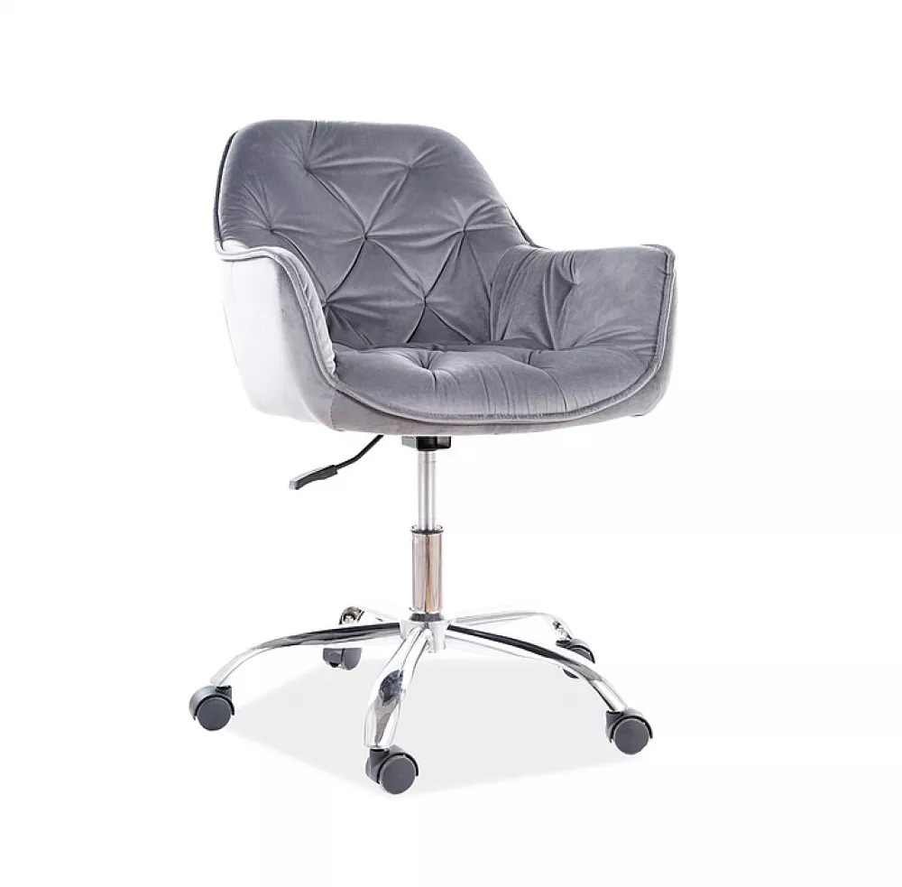 Datorkrēsls Q-190 Velvet · Pelēks · 60 × 44 × 80 cm