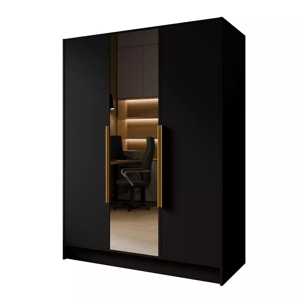 Skapis Lusso 150 · Melns · 150 × 51 × 200 cm