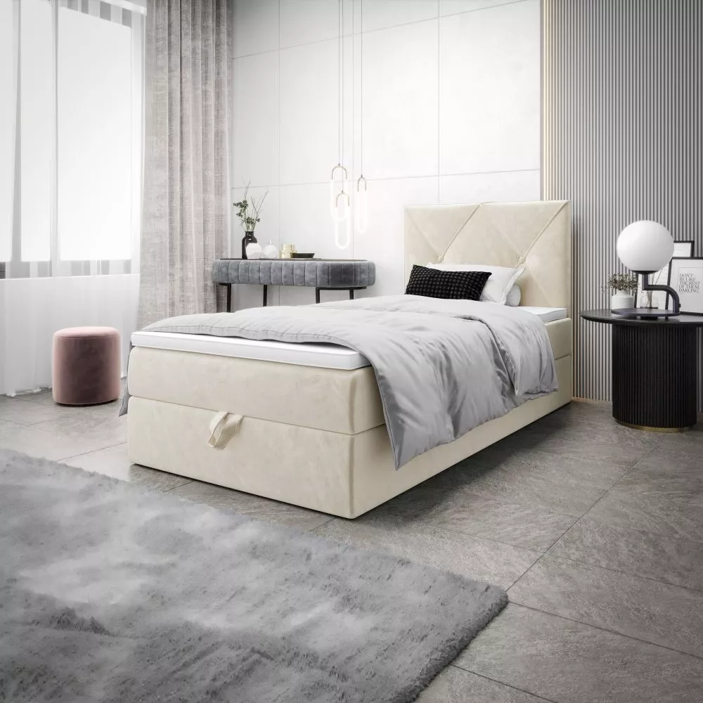 Gulta Altea P Boxspring Standard Guļamvietas platums: 120 cm, Guļamvietas garums: 200 cm, · Gaišais krēms · 120 × 205 × 